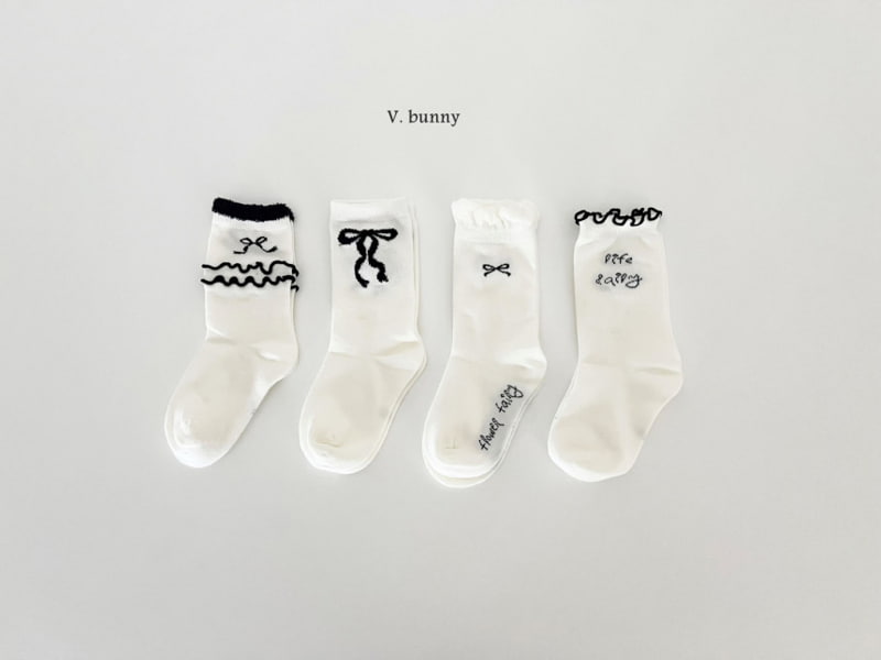 V Bunny - Korean Children Fashion - #magicofchildhood - Curling Ribbon Socks