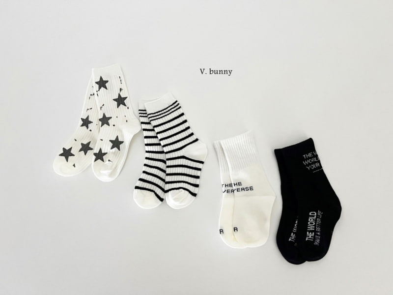 V Bunny - Korean Children Fashion - #minifashionista - Star Socks - 7