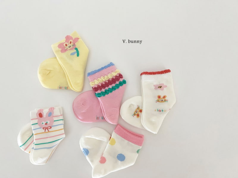 V Bunny - Korean Children Fashion - #minifashionista - Rolling Pop Socks - 3