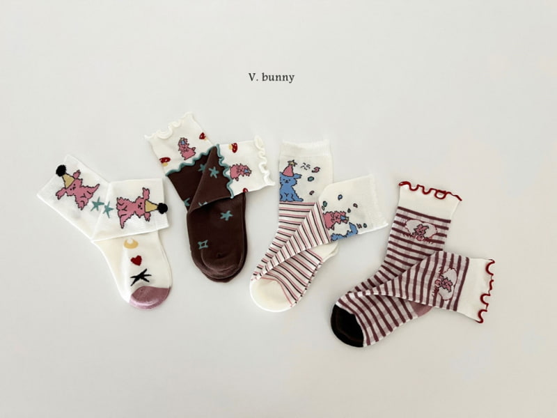 V Bunny - Korean Children Fashion - #minifashionista - Corn Socks - 2