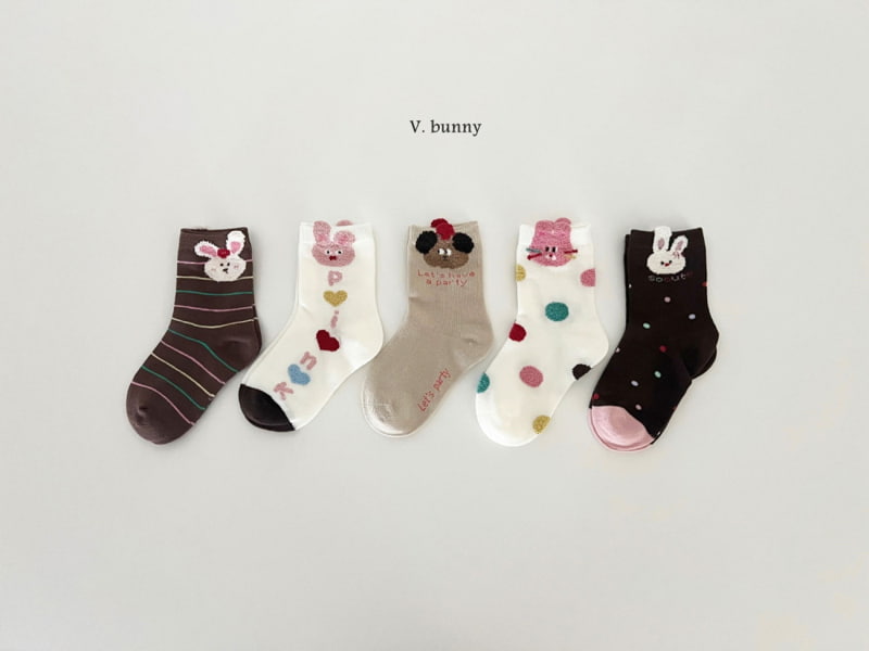 V Bunny - Korean Children Fashion - #minifashionista - Friends Socks - 12