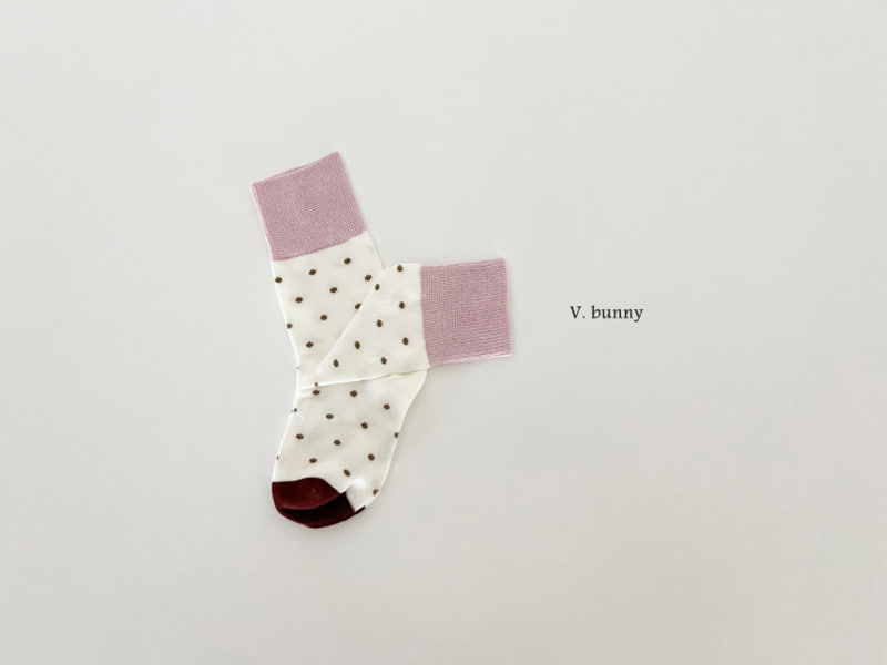 V Bunny - Korean Children Fashion - #minifashionista - Pink Dot Socks - 11