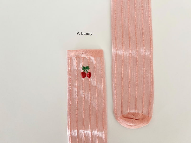 V Bunny - Korean Children Fashion - #prettylittlegirls - Pink Berry Socks - 11