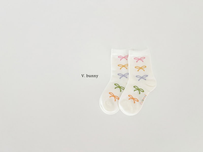 V Bunny - Korean Children Fashion - #prettylittlegirls - Party Ribbon Socks - 9