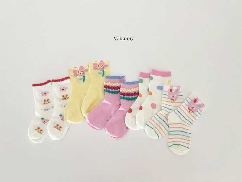 V Bunny - Korean Children Fashion - #minifashionista - Rolling Pop Socks - 4