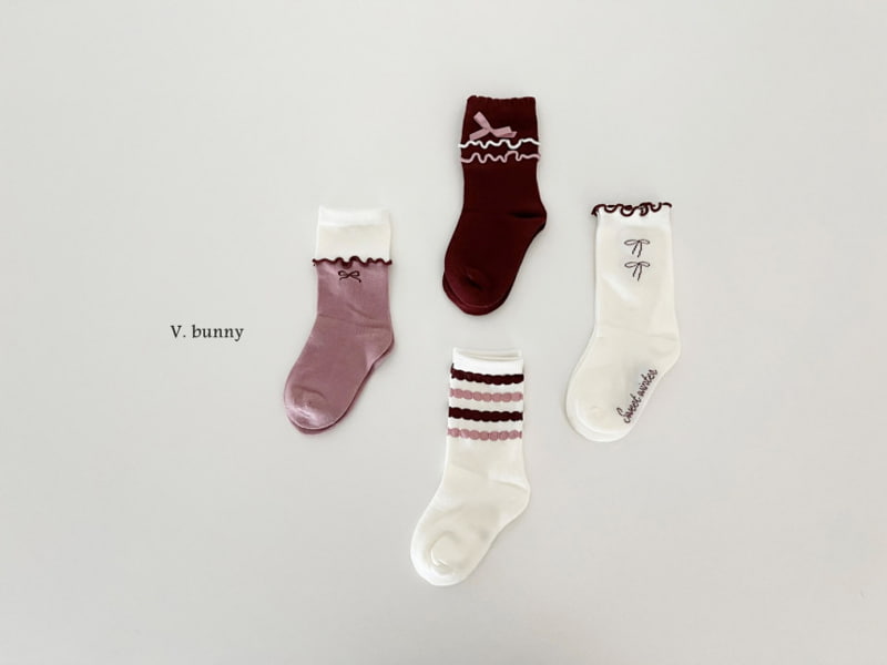 V Bunny - Korean Children Fashion - #prettylittlegirls - Double Frill Socks - 11