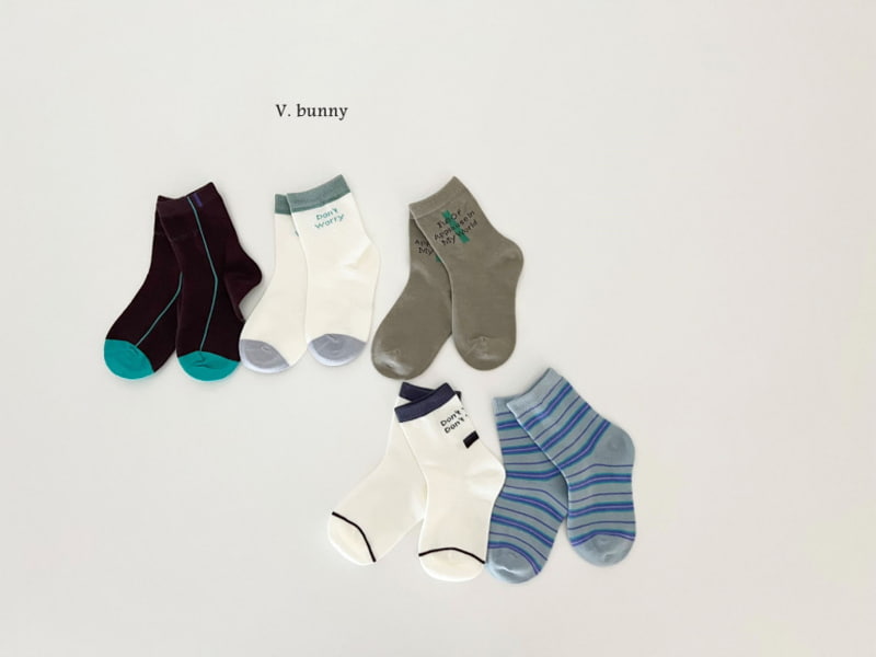 V Bunny - Korean Children Fashion - #prettylittlegirls - Worry Socks - 6