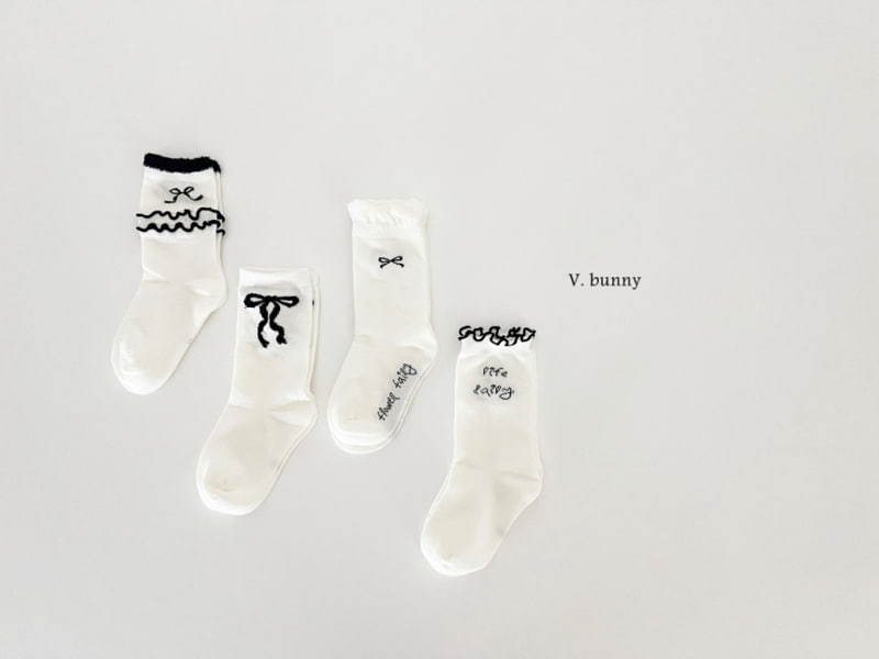 V Bunny - Korean Children Fashion - #prettylittlegirls - Curling Ribbon Socks - 3