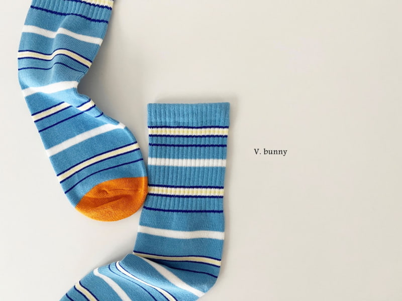 V Bunny - Korean Children Fashion - #stylishchildhood - Stripe Bear Socks - 11