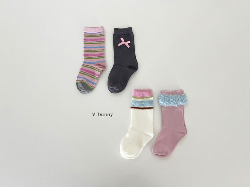 V Bunny - Korean Children Fashion - #stylishchildhood - Buckle Socks - 2