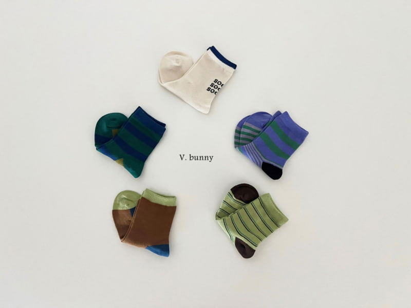 V Bunny - Korean Children Fashion - #stylishchildhood - Green Socks