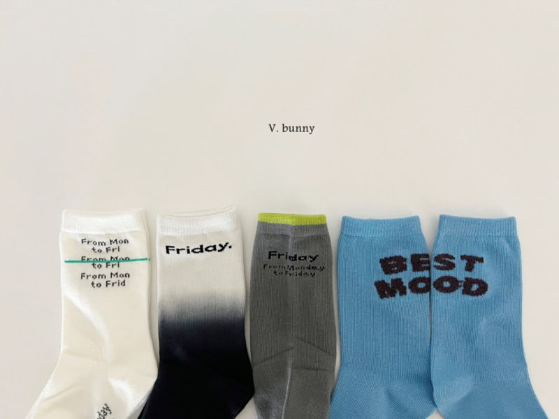 V Bunny - Korean Children Fashion - #todddlerfashion - Friday Socks - 3