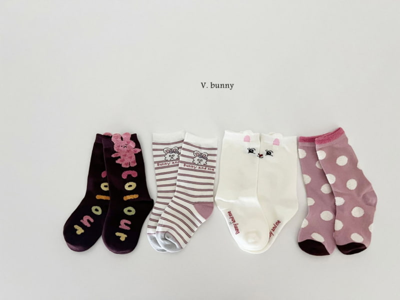 V Bunny - Korean Children Fashion - #toddlerclothing - Bunny And Me Socks - 2