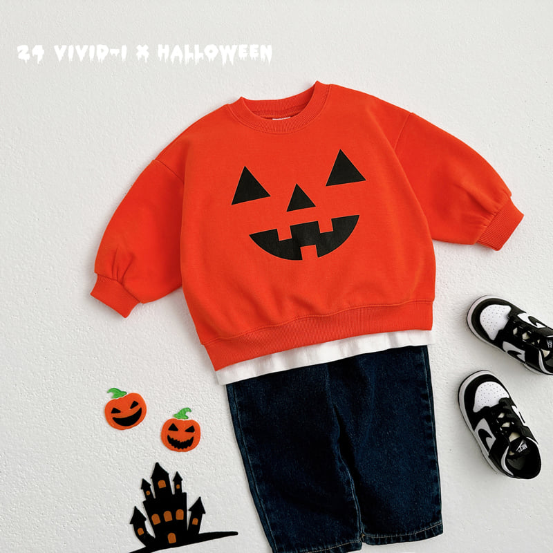 Vivid I - Korean Children Fashion - #Kfashion4kids - Halloween Pumpskin Sweatshirts - 9