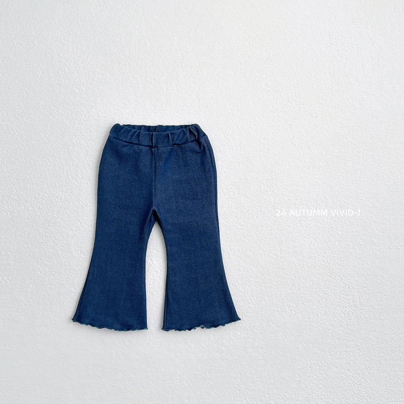 Vivid I - Korean Children Fashion - #kidzfashiontrend - Denim Bootscut Pants - 4