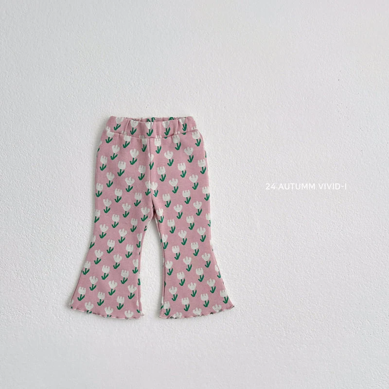 Vivid I - Korean Children Fashion - #Kfashion4kids - Graphic Bootscut Pants - 7