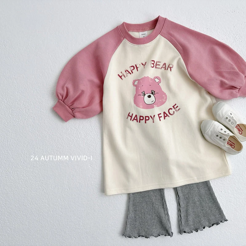 Vivid I - Korean Children Fashion - #Kfashion4kids - Bear Raglan One-piece - 12