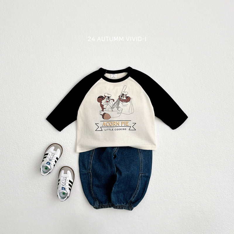 Vivid I - Korean Children Fashion - #childofig - Acorn Pie Raglan Tee - 8