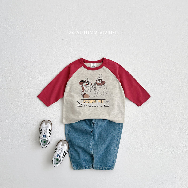 Vivid I - Korean Children Fashion - #childofig - Acorn Pie Raglan Tee - 9