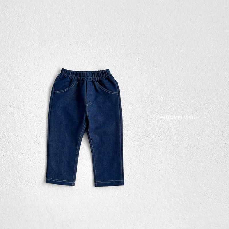 Vivid I - Korean Children Fashion - #prettylittlegirls - Span Denim Pants - 4