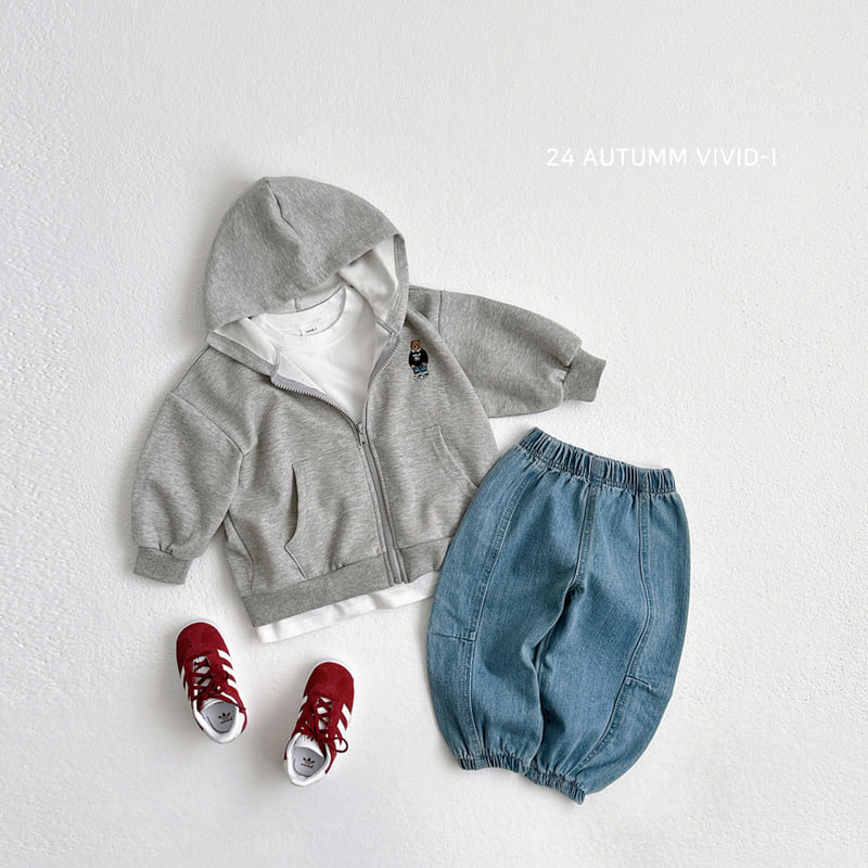 Vivid I - Korean Children Fashion - #childofig - Denim Dart Jogger Pants - 5