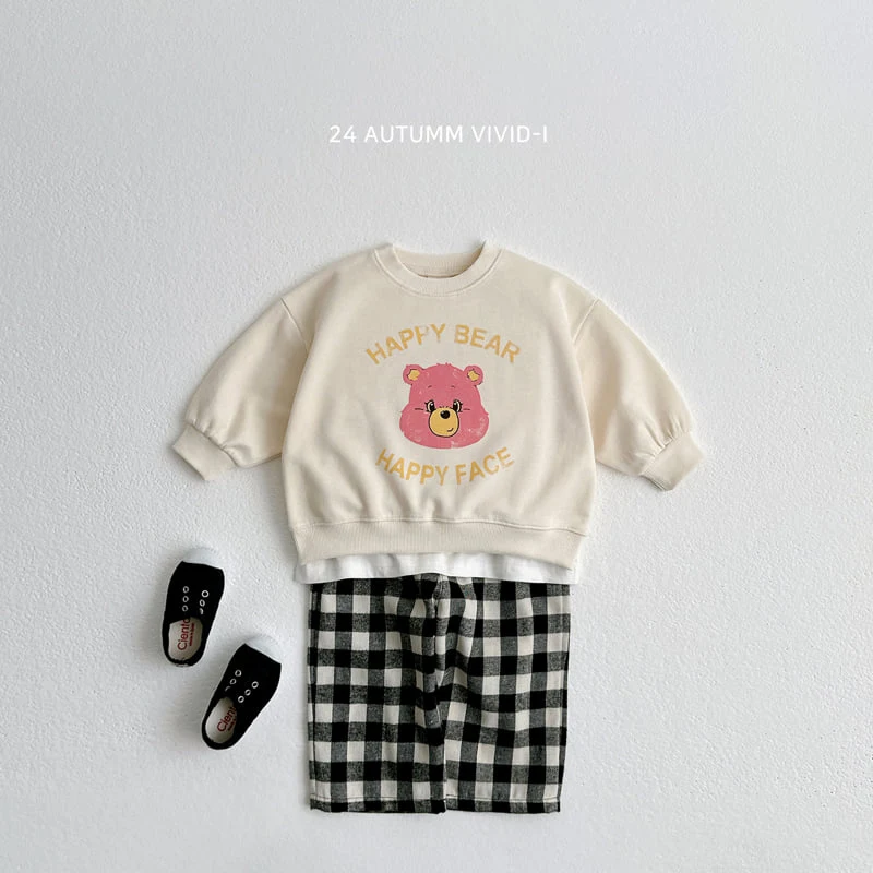 Vivid I - Korean Children Fashion - #childofig - Bear Check Pants - 5