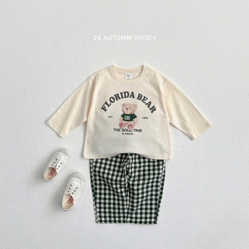 Vivid I - Korean Children Fashion - #childofig - Bear Check Set - 7