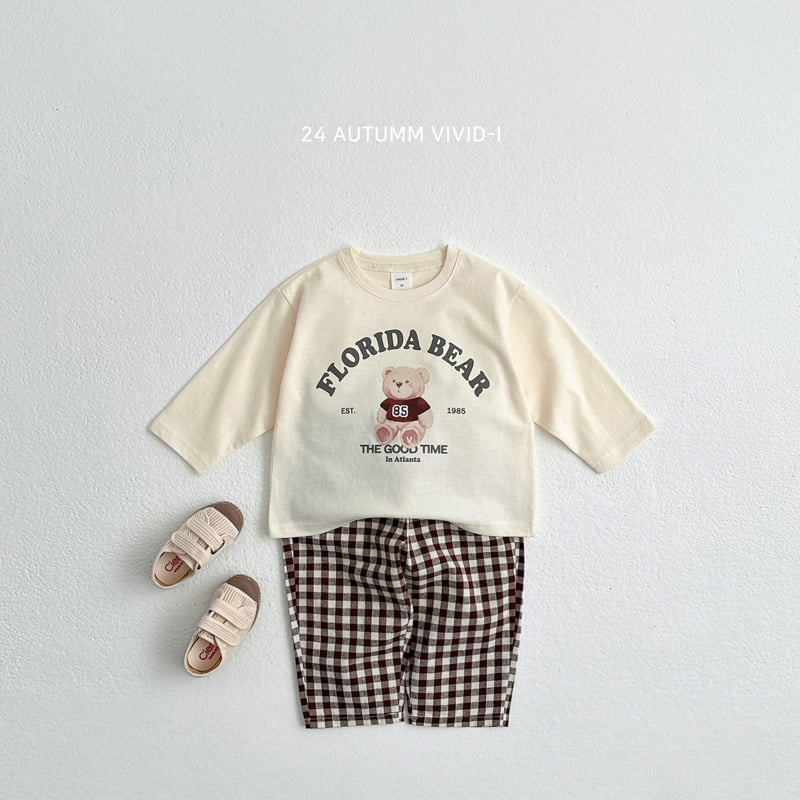 Vivid I - Korean Children Fashion - #childofig - Bear Check Set - 8