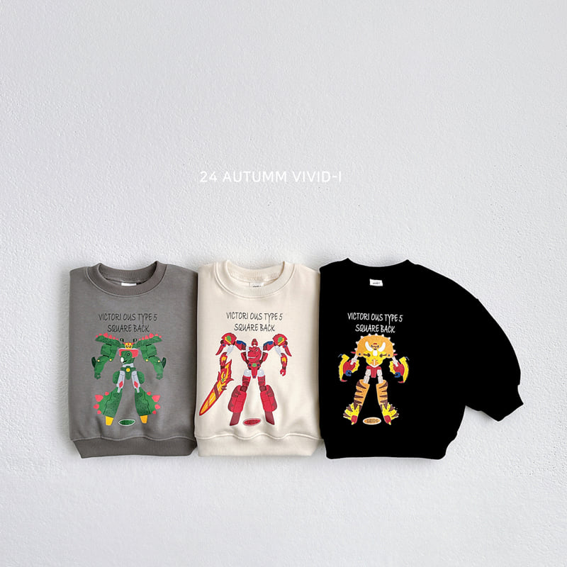 Vivid I - Korean Children Fashion - #childofig - Dino Robbot Sweatshirts - 3