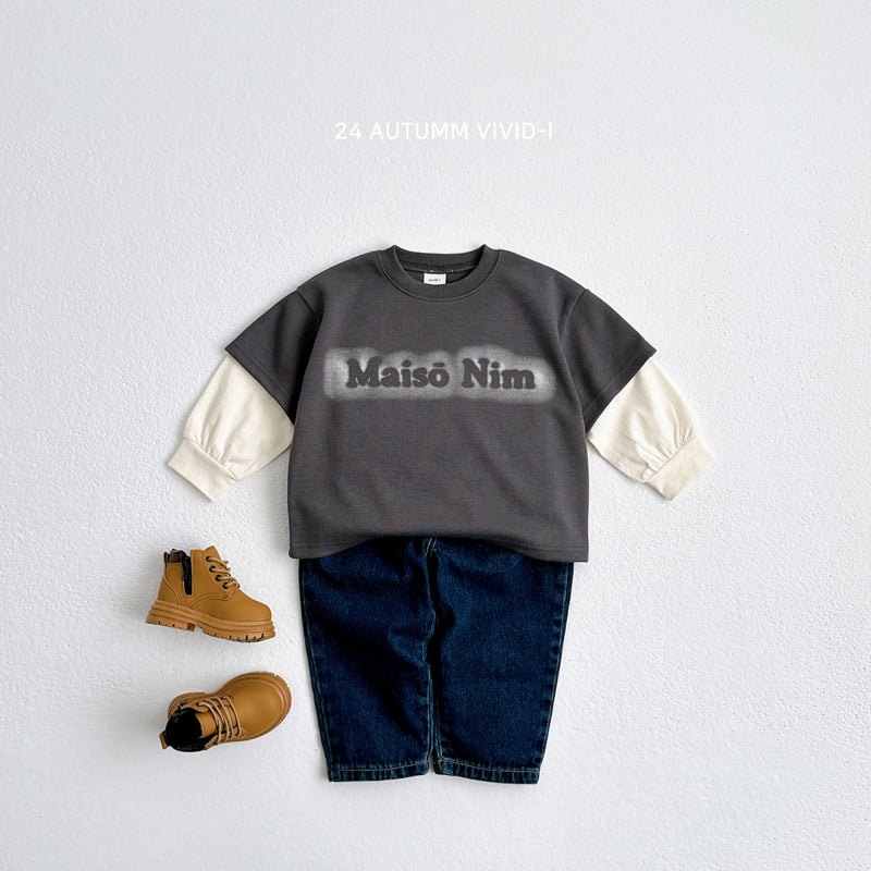 Vivid I - Korean Children Fashion - #childrensboutique - Vintage Double Tee - 8