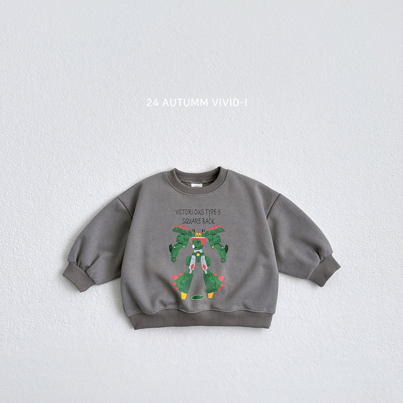 Vivid I - Korean Children Fashion - #childrensboutique - Dino Robbot Sweatshirts - 5