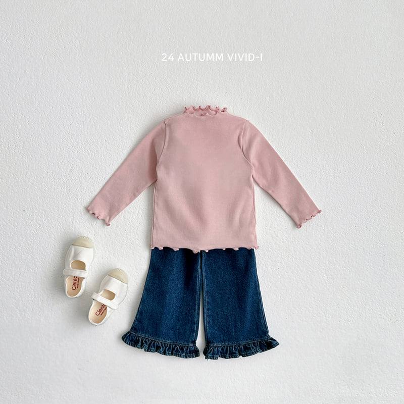 Vivid I - Korean Children Fashion - #designkidswear - Frill Bootscut Pants - 11