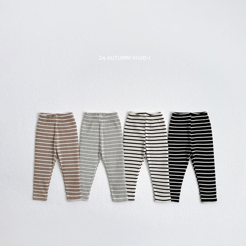 Vivid I - Korean Children Fashion - #designkidswear - Stripe Leggings - 3