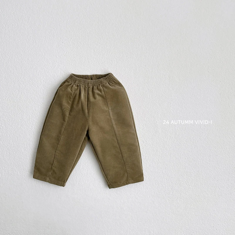 Vivid I - Korean Children Fashion - #designkidswear - Corduroy Slit Pants - 7