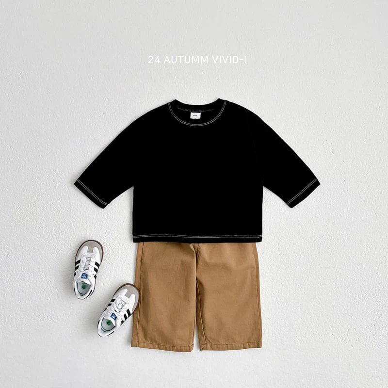 Vivid I - Korean Children Fashion - #designkidswear - Stitch Line Tee - 10