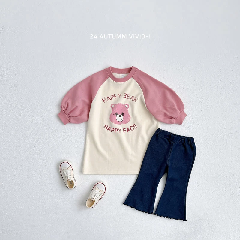 Vivid I - Korean Children Fashion - #designkidswear - Bear Raglan One-piece - 6