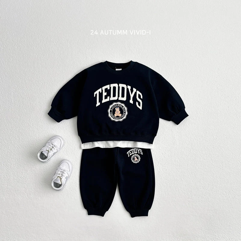 Vivid I - Korean Children Fashion - #discoveringself - Teddys Top Bottom Set - 7