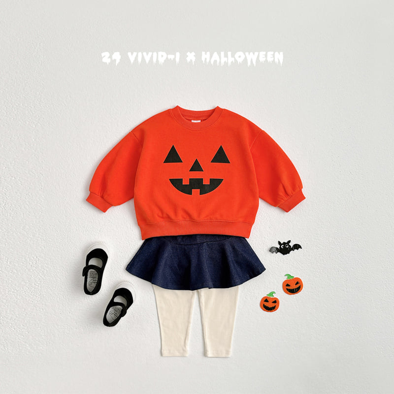 Vivid I - Korean Children Fashion - #fashionkids - Halloween Pumpskin Sweatshirts - 5