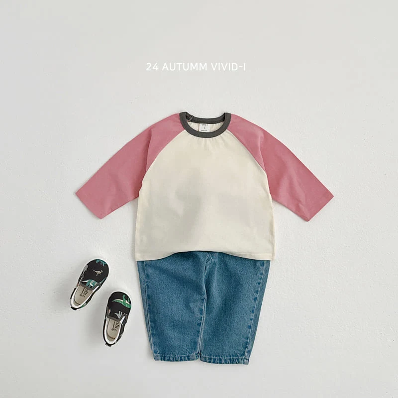 Vivid I - Korean Children Fashion - #fashionkids - Point Raglan Tee - 7