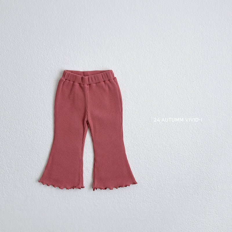 Vivid I - Korean Children Fashion - #kidsshorts - Rib Bootscut Pants - 6