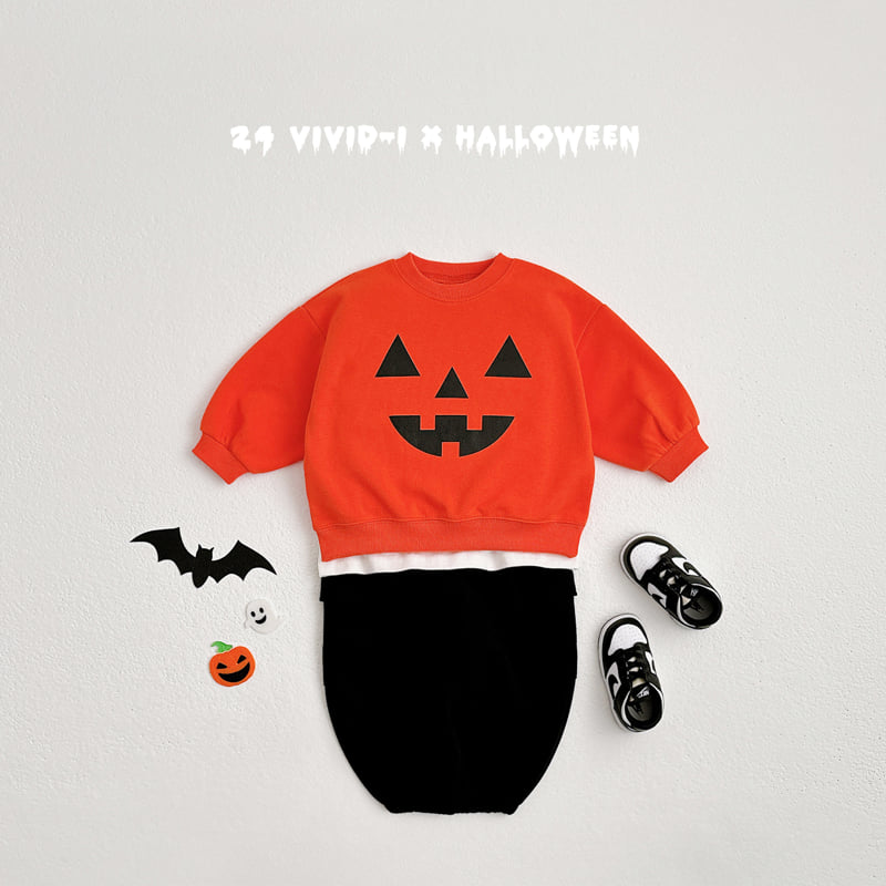 Vivid I - Korean Children Fashion - #kidsshorts - Halloween Pumpskin Sweatshirts - 6