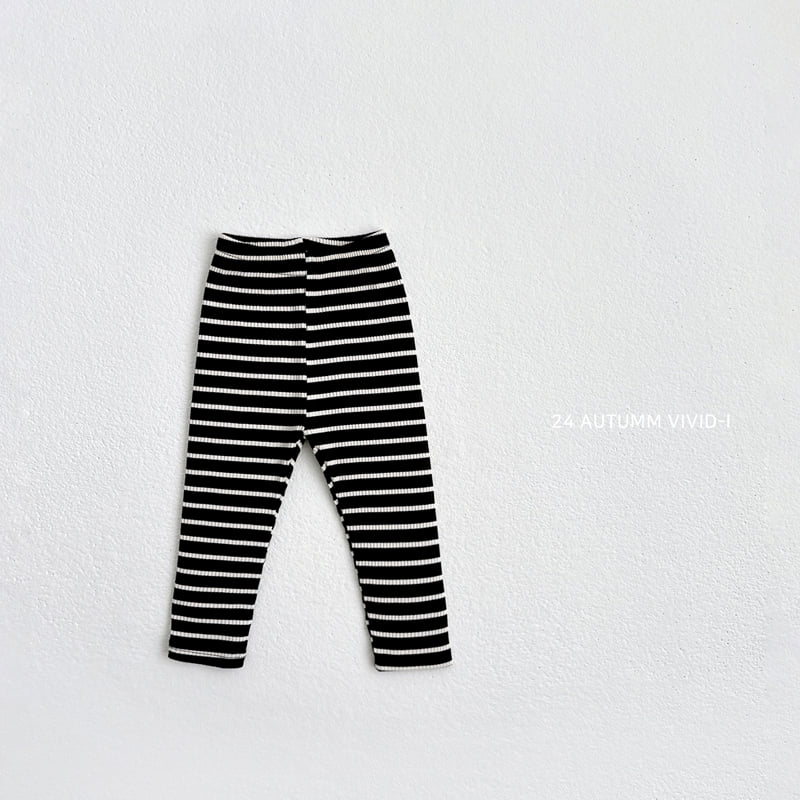 Vivid I - Korean Children Fashion - #kidsshorts - Stripe Leggings - 6