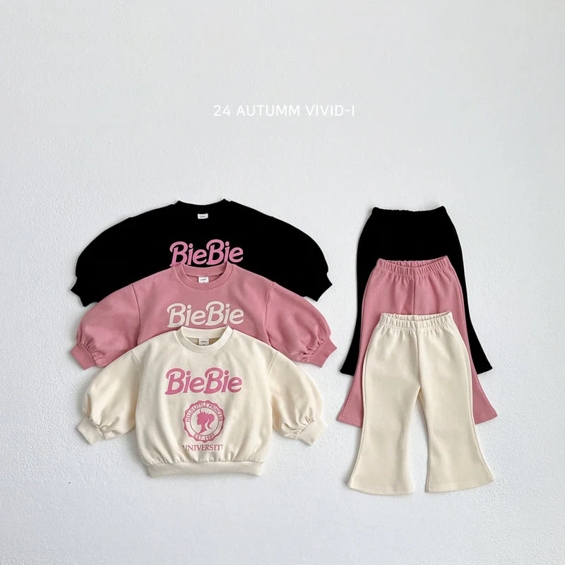 Vivid I - Korean Children Fashion - #kidsshorts - Biebie Bootscut Set - 3