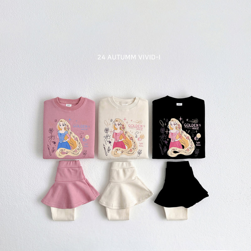 Vivid I - Korean Children Fashion - #kidsshorts - Princess Skirt Legging Set