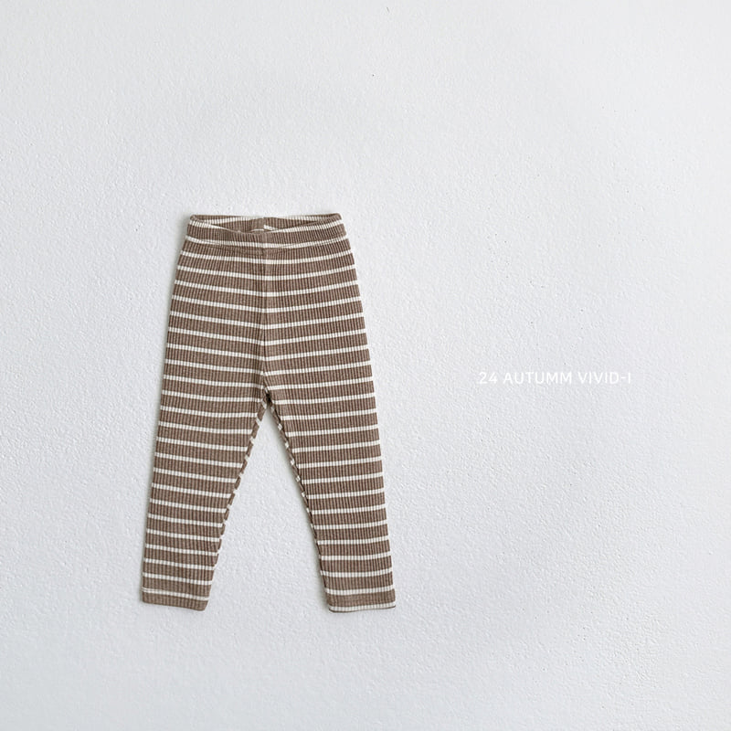 Vivid I - Korean Children Fashion - #kidsstore - Stripe Leggings - 7