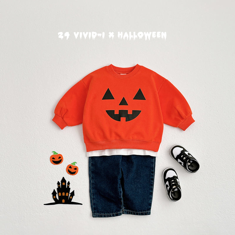 Vivid I - Korean Children Fashion - #kidzfashiontrend - Halloween Pumpskin Sweatshirts - 8