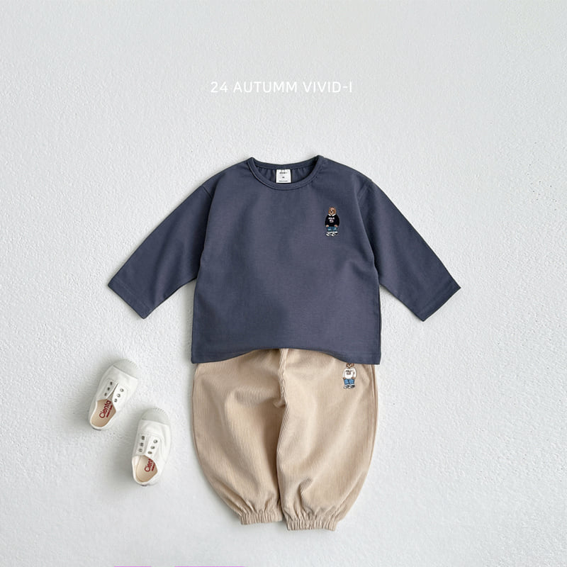 Vivid I - Korean Children Fashion - #kidzfashiontrend - Corduroy Embroidery Set - 9