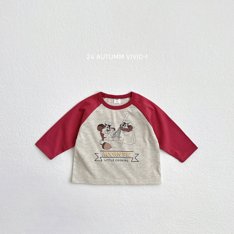 Vivid I - Korean Children Fashion - #Kfashion4kids - Acorn Pie Raglan Tee - 4