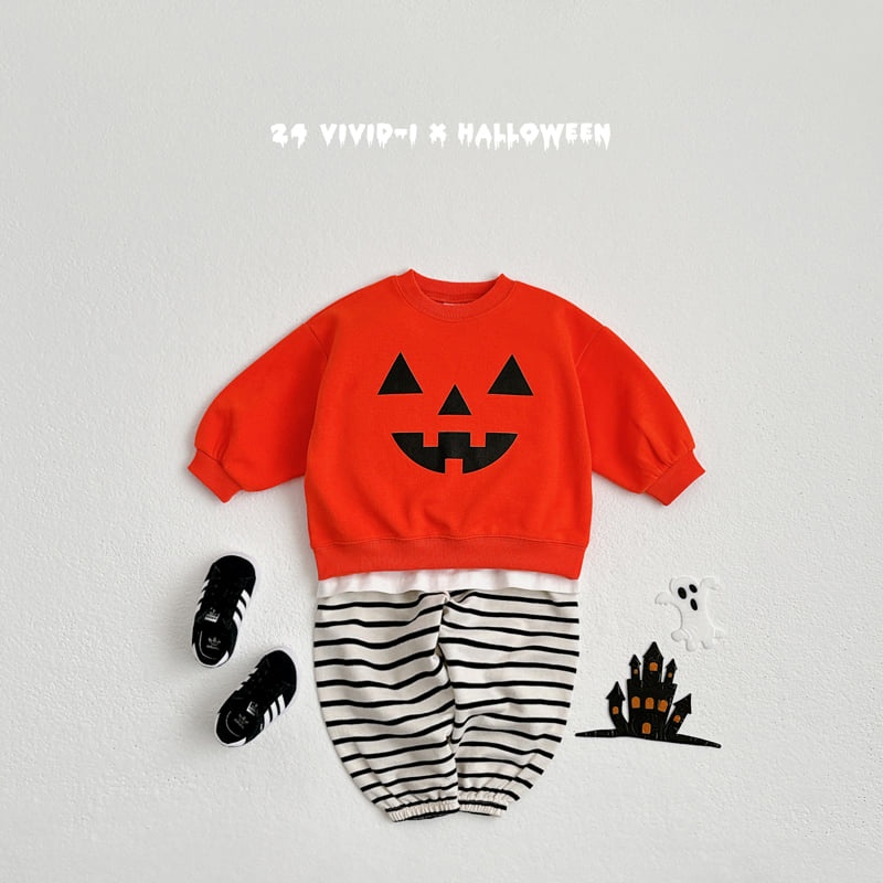 Vivid I - Korean Children Fashion - #littlefashionista - Halloween Pumpskin Sweatshirts - 10