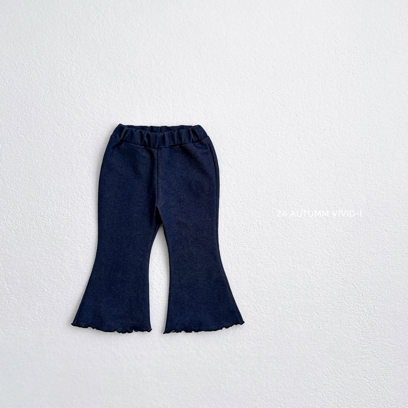 Vivid I - Korean Children Fashion - #littlefashionista - Denim Bootscut Pants - 5